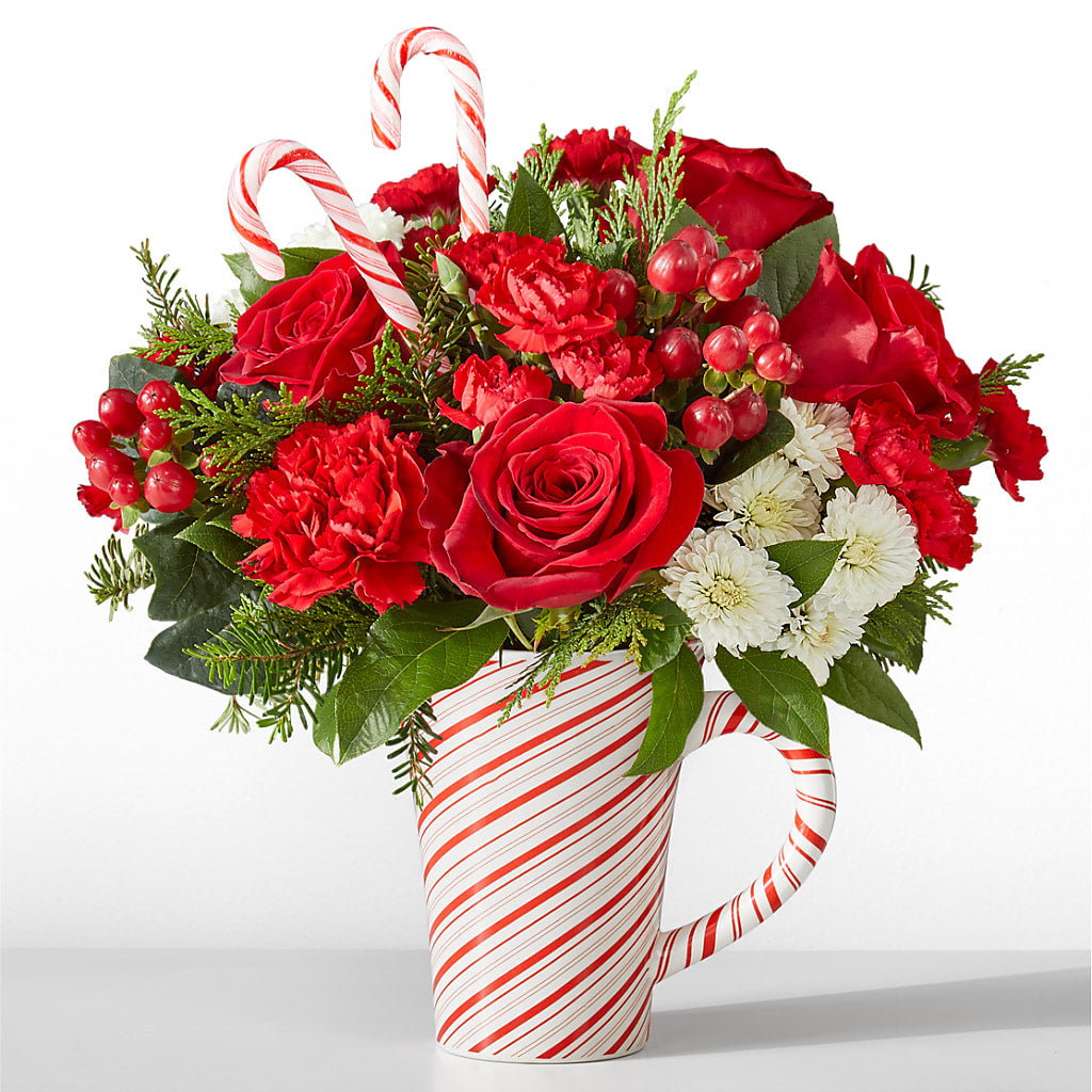 Peppermint Swirl Mug – Joy Flowers, Hicksville NY