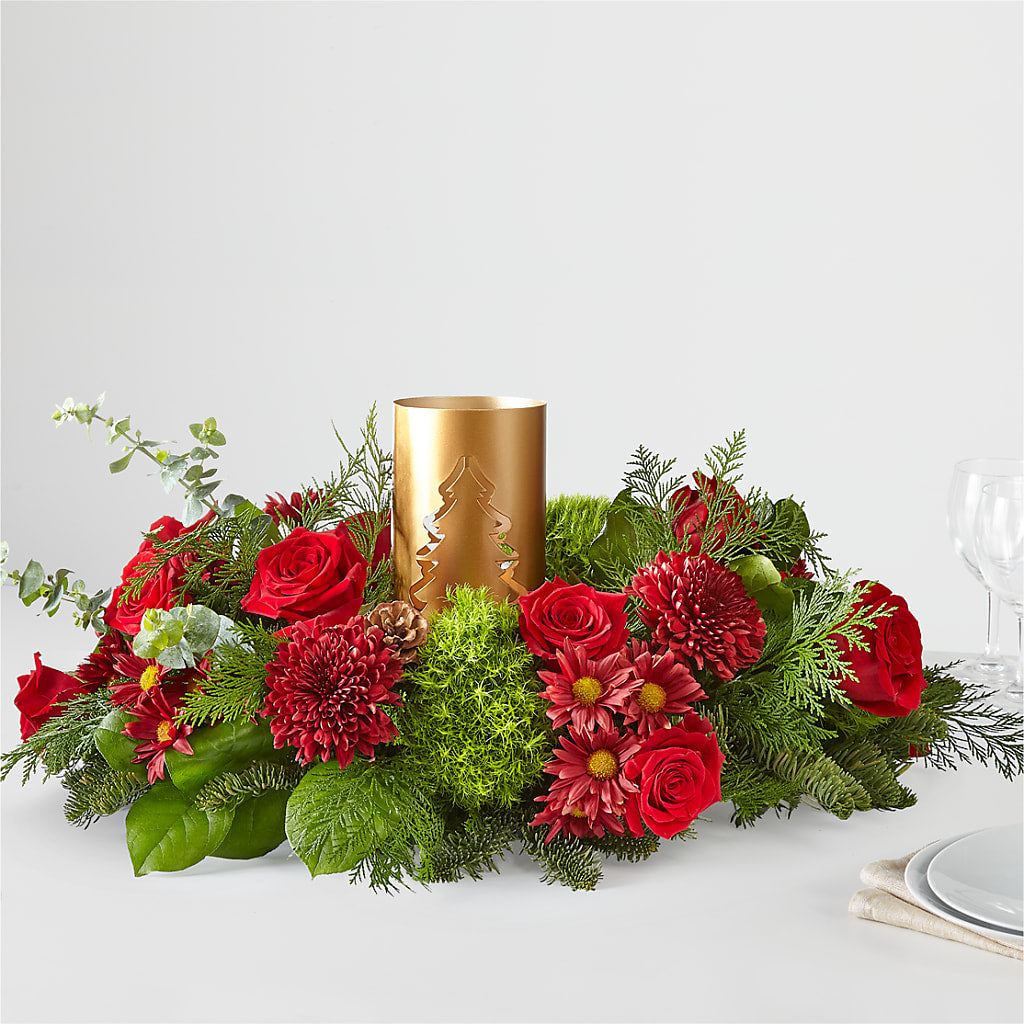 Toast the Season Centerpiece – Joy Flowers, Hicksville NY