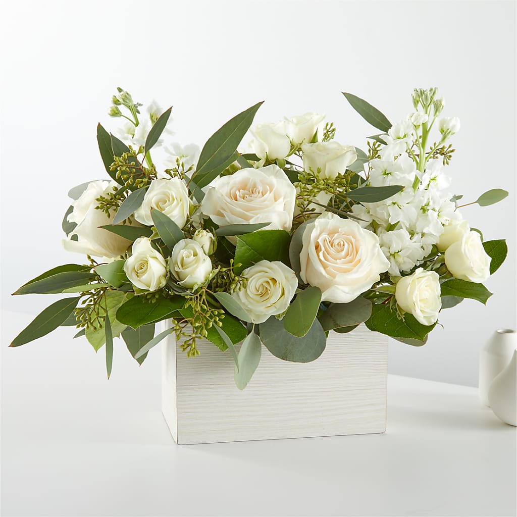 Fresh Linen Box Bouquet – Joy Flowers, Hicksville NY