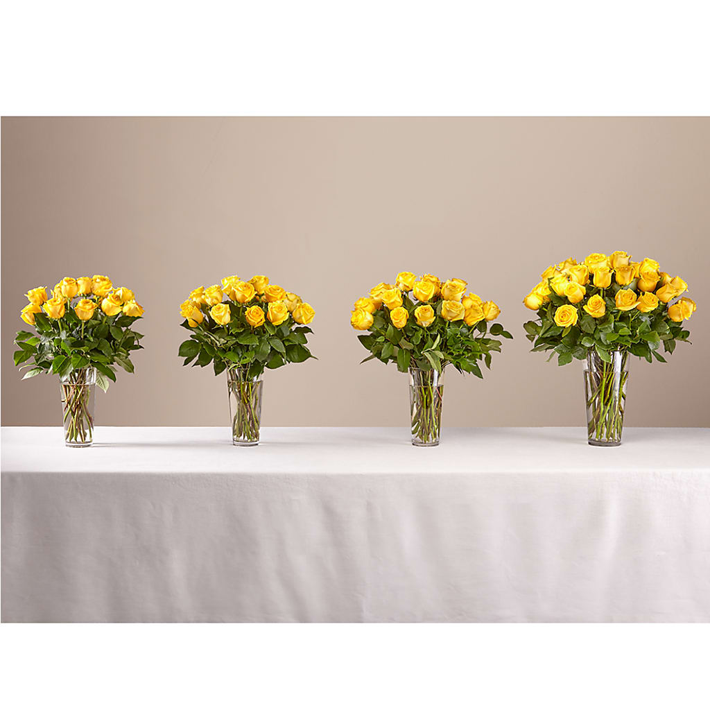 Long Stem Yellow Rose Bouquet – Joy Flowers, Hicksville NY