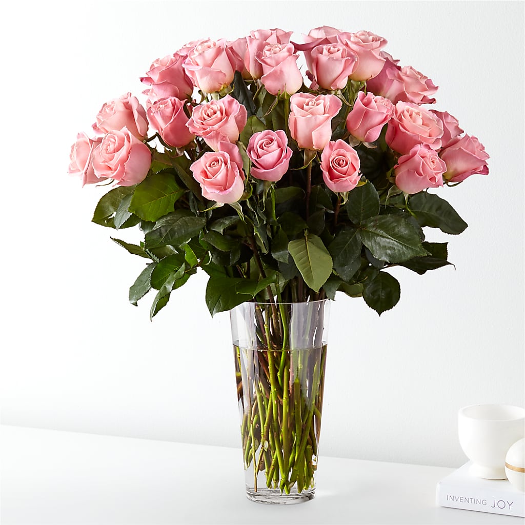 Long Stem Pink Rose Bouquet – Joy Flowers, Hicksville NY