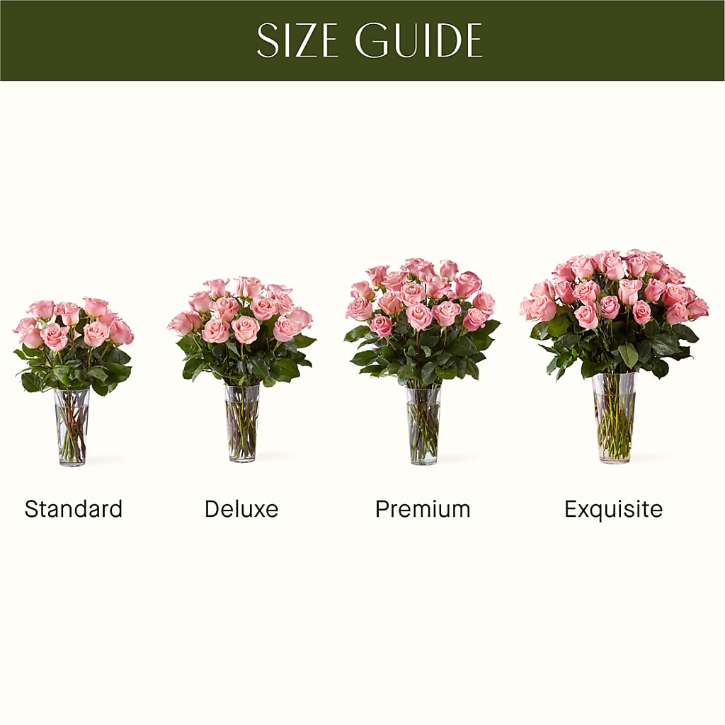 Long Stem Pink Rose Bouquet – Joy Flowers, Hicksville NY