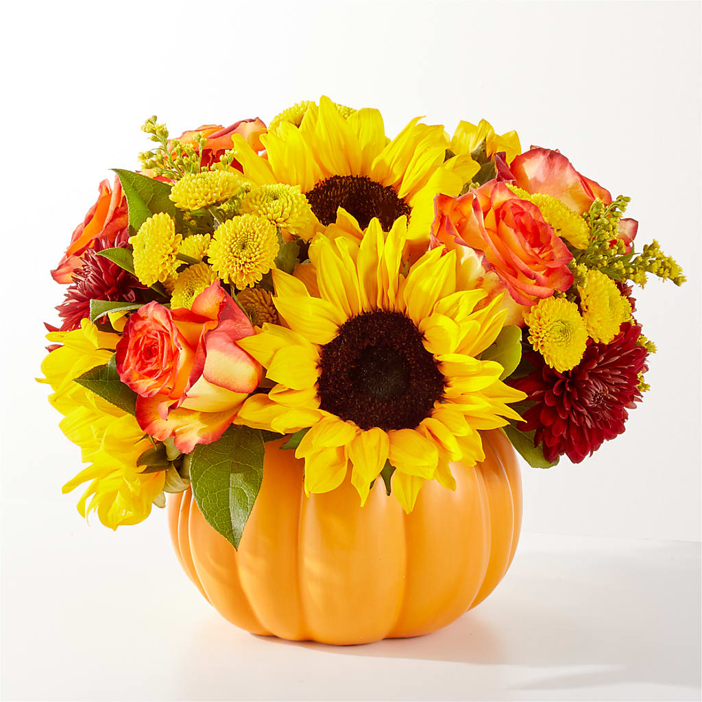 Golden Gourd Pumpkin Bouquet – Joy Flowers, Hicksville NY