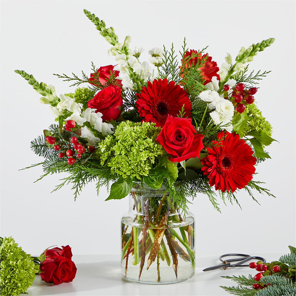 Merry Moment Bouquet – A Florist Original – Joy Flowers, Hicksville NY