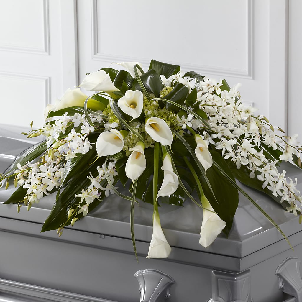 Angel Wings Casket Spray – Joy Flowers, Hicksville NY