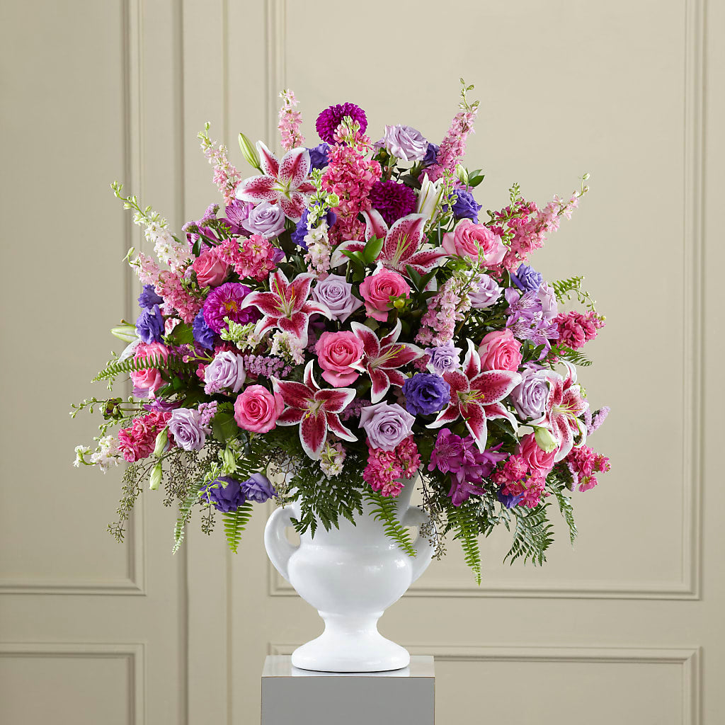 Peaceful Tribute Arrangement – Joy Flowers, Hicksville NY