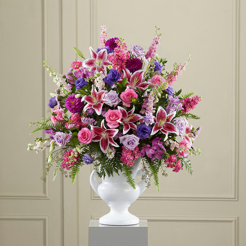 Peaceful Tribute Arrangement – Joy Flowers, Hicksville NY