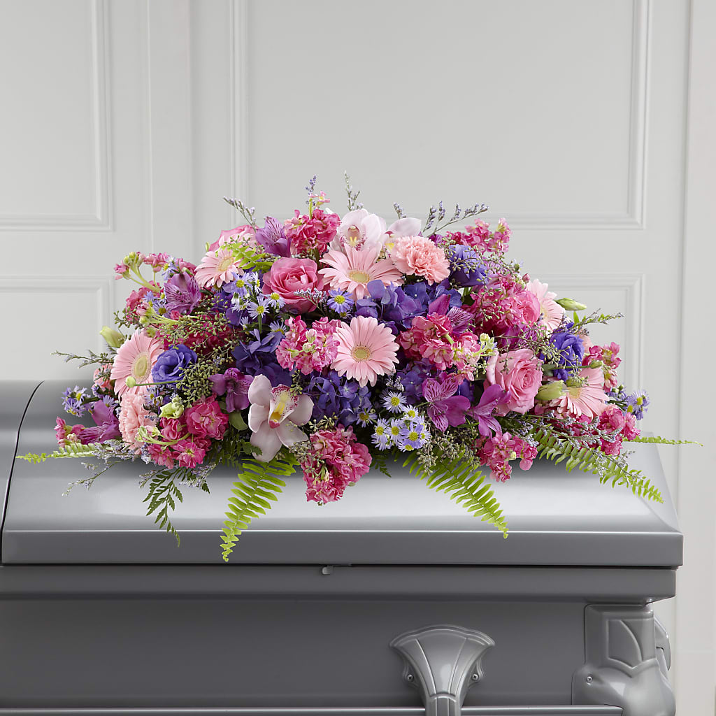 Glorious Garden Casket Spray – Joy Flowers, Hicksville NY