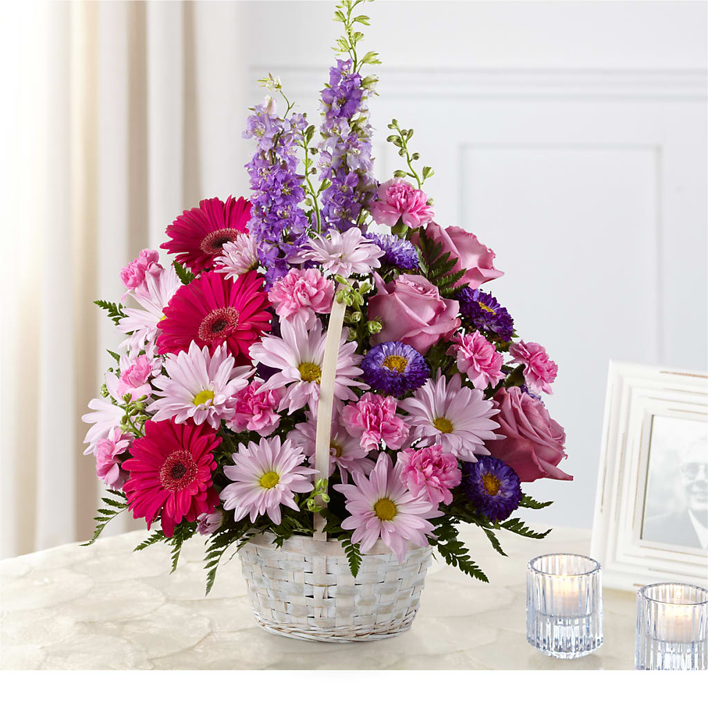 Pastel Peace Basket – Joy Flowers, Hicksville NY