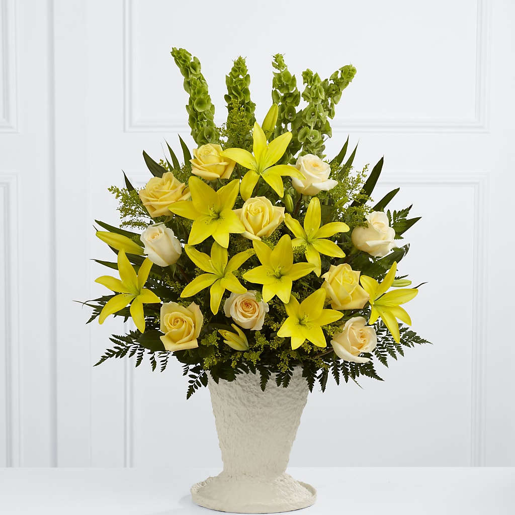 Golden Memories Arrangement – Joy Flowers, Hicksville NY