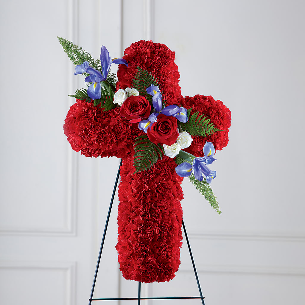 Faithful Hero Floral Cross – Joy Flowers, Hicksville NY