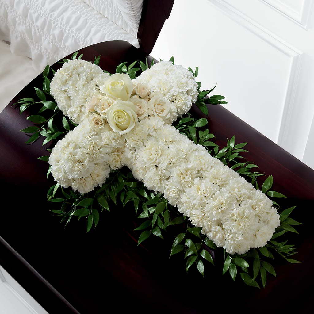 Peaceful Memories Casket Spray (Standard) – Joy Flowers, Hicksville NY