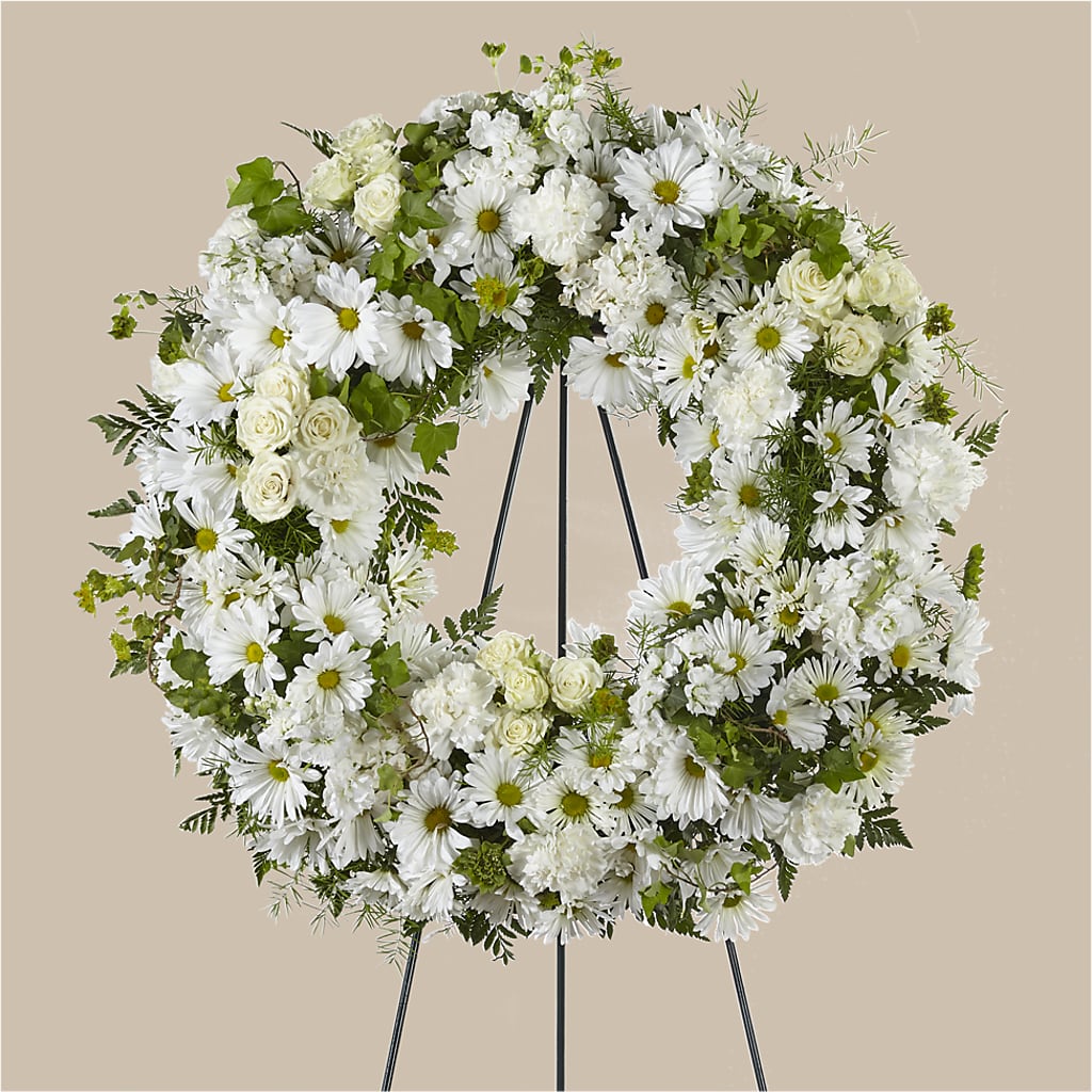 Faithful Wishes Wreath – Joy Flowers, Hicksville NY