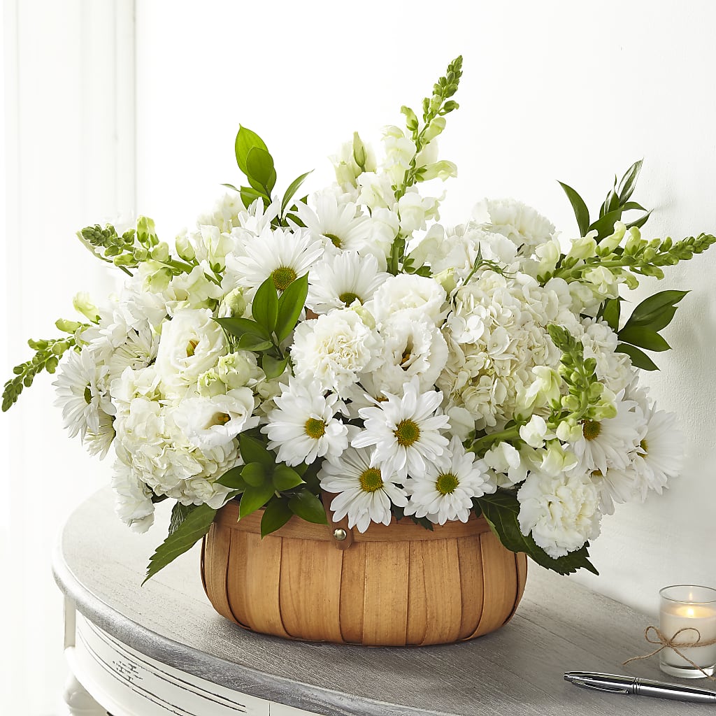 Pure Ivory Basket – Joy Flowers, Hicksville NY