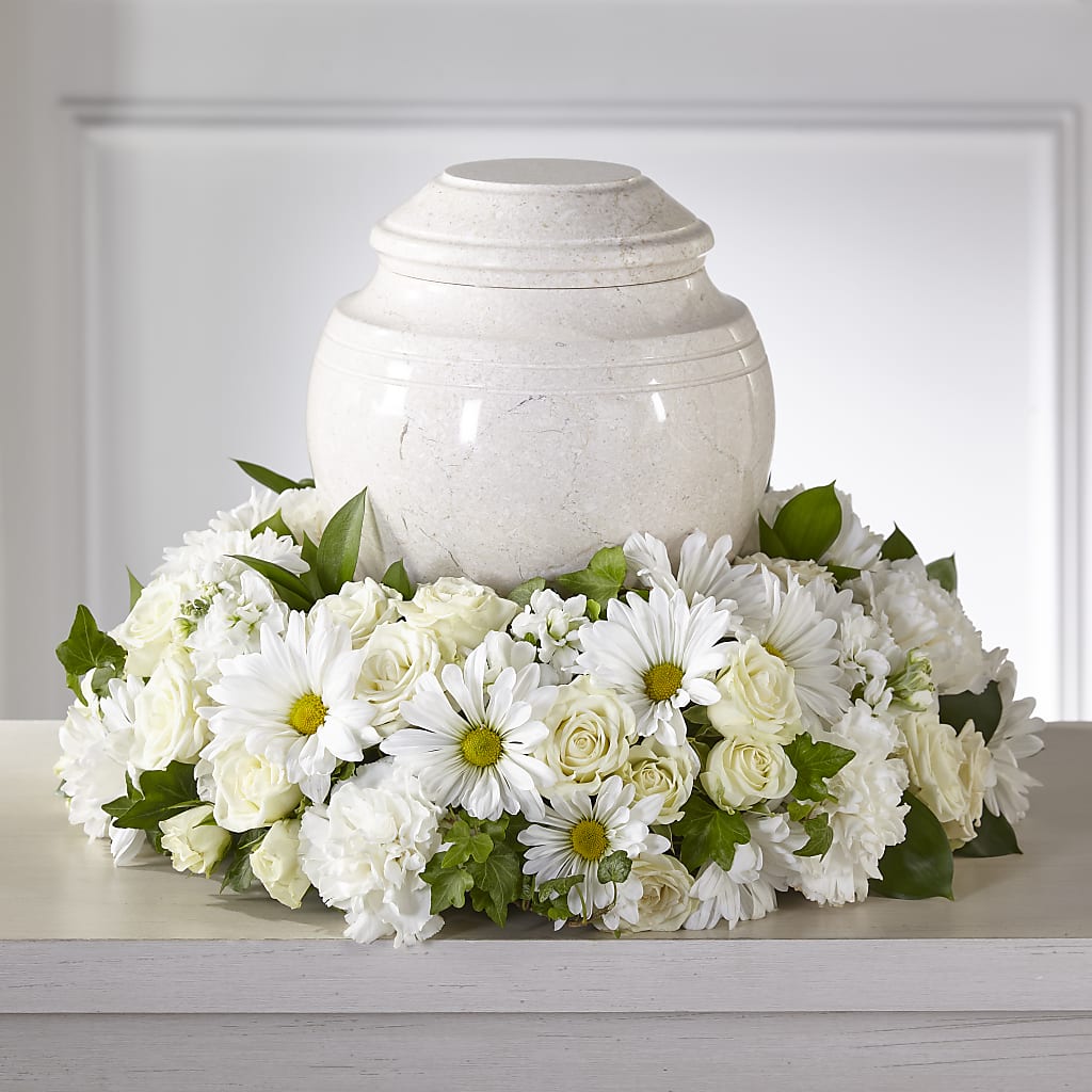 Ivory Gardens Cremation Adornment – Joy Flowers, Hicksville NY