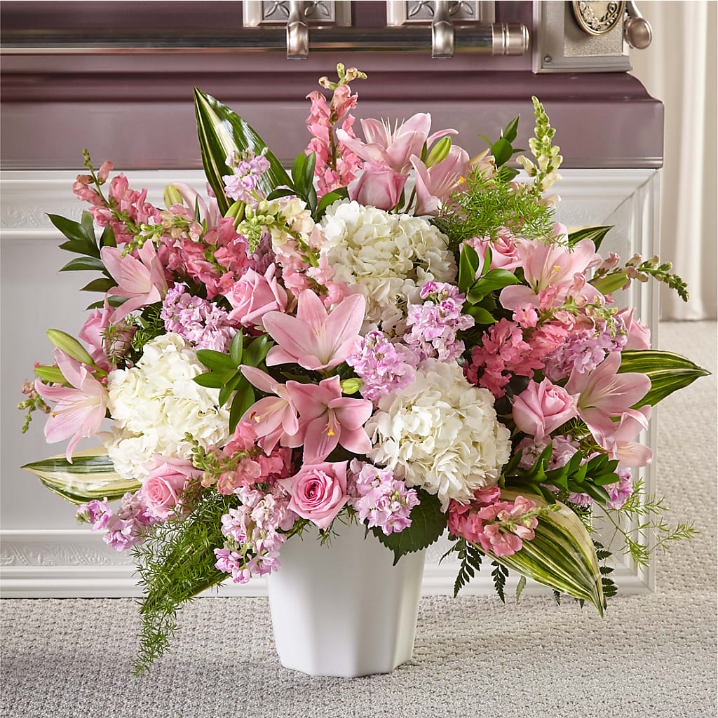 Simply Serene Floor Basket – Joy Flowers, Hicksville NY