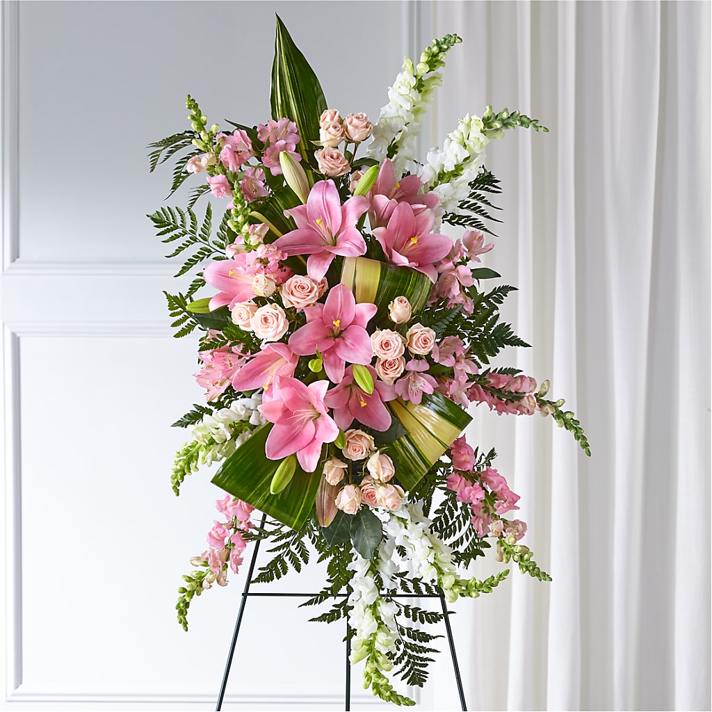 Elegant Embrace Standing Spray – Joy Flowers, Hicksville NY