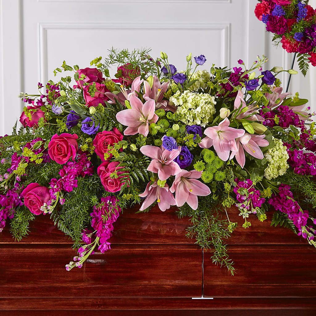 Radiant Tribute Casket Spray – Joy Flowers, Hicksville NY