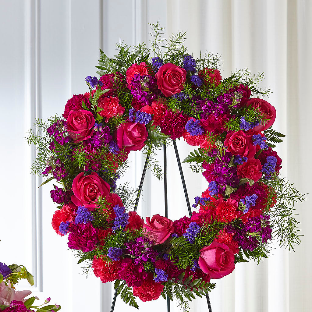 Calming Colors Wreath – Joy Flowers, Hicksville NY