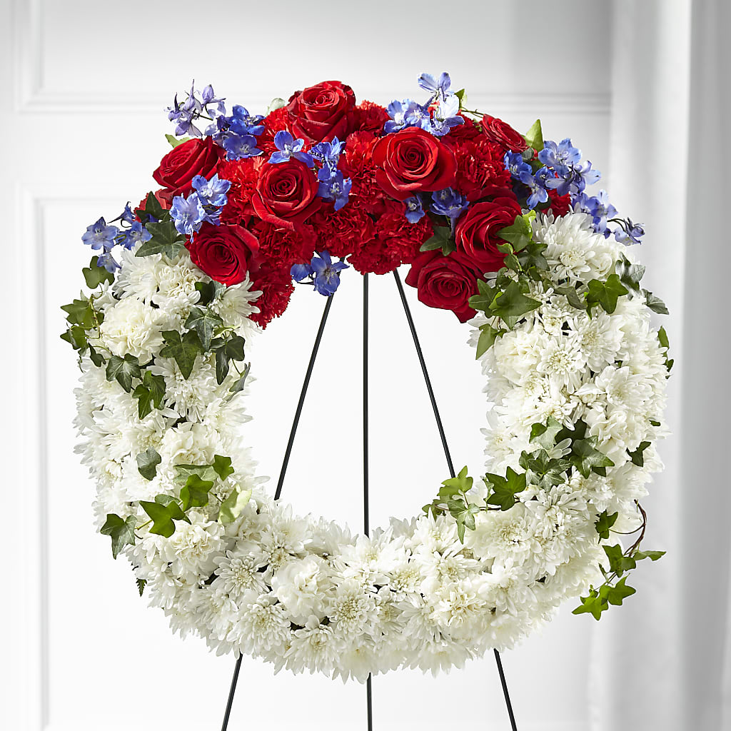 Patriotic Passion Wreath – Joy Flowers, Hicksville NY
