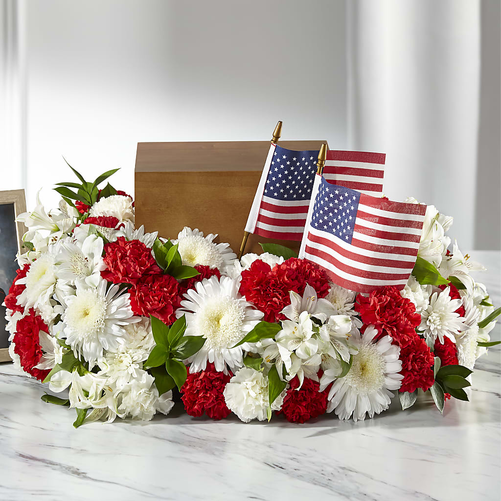 Spirit of Patriotism Cremation Adornment – Joy Flowers, Hicksville NY