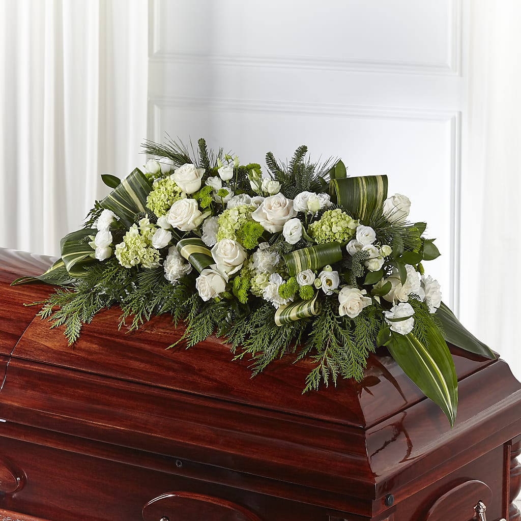 Hopeful Gesture Casket Spray – Joy Flowers, Hicksville NY