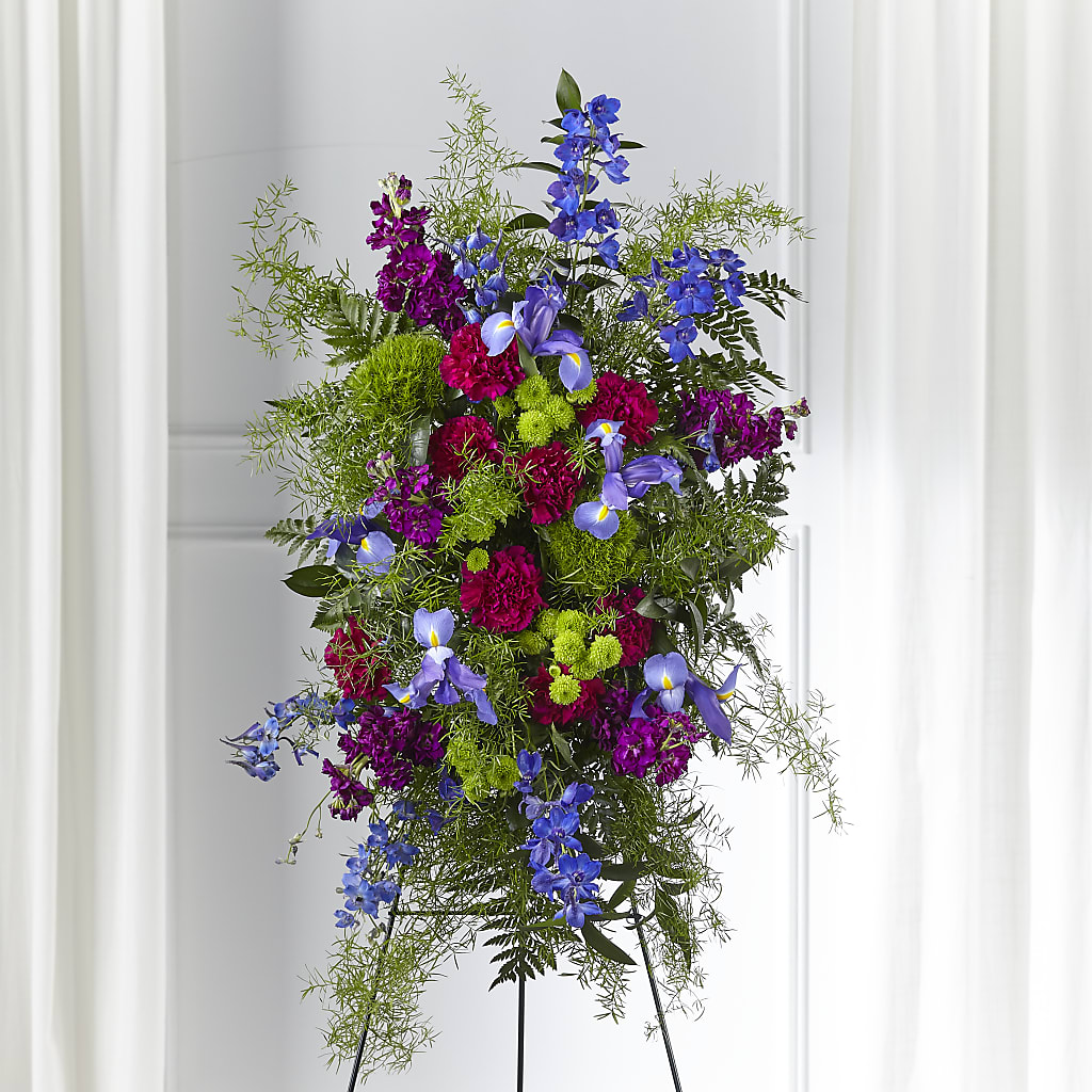 Heavenly Skies Standing Spray – Joy Flowers, Hicksville NY