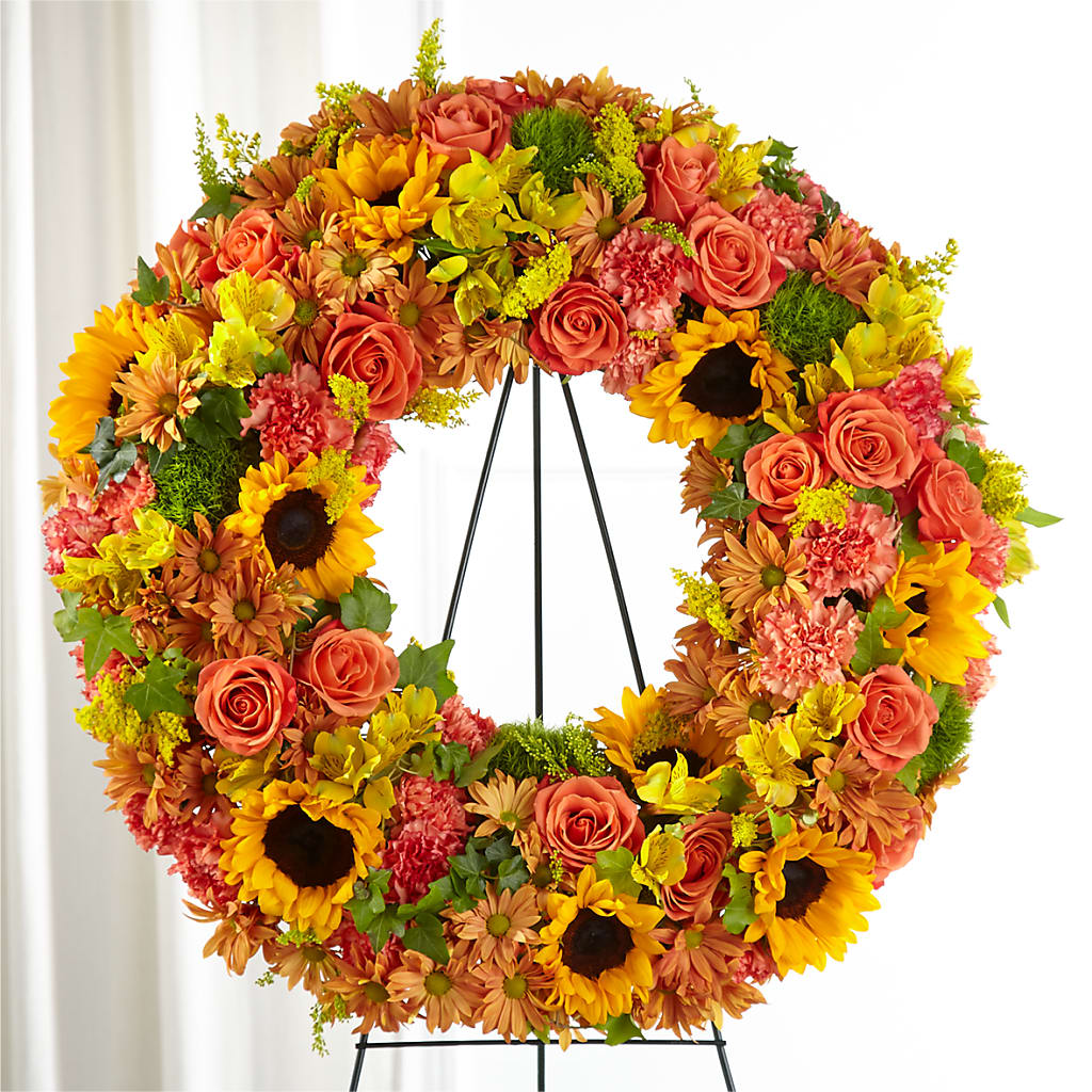 Autumnal Memories Wreath (Standard) – Joy Flowers, Hicksville NY
