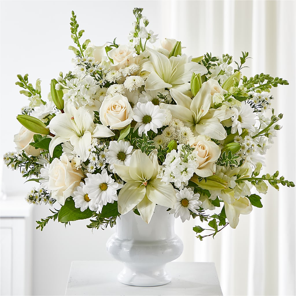 Uplifting Urn Arrangement – Joy Flowers, Hicksville NY