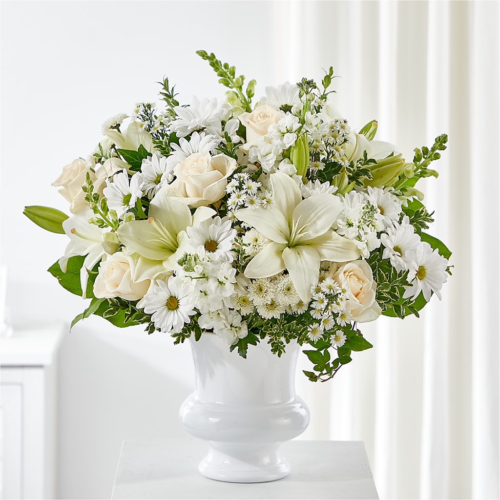 Uplifting Urn Arrangement – Joy Flowers, Hicksville NY
