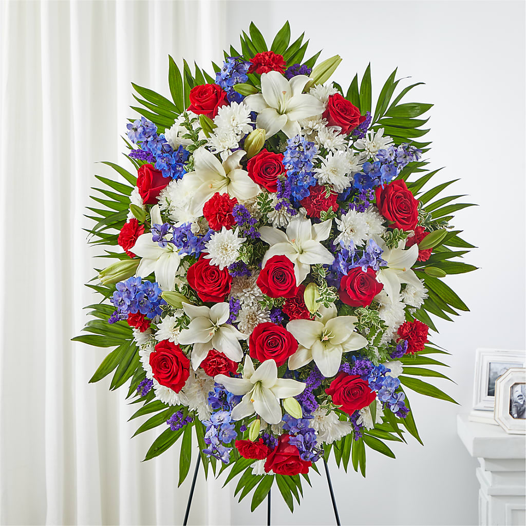Cherished Service Standing Spray – Joy Flowers, Hicksville NY
