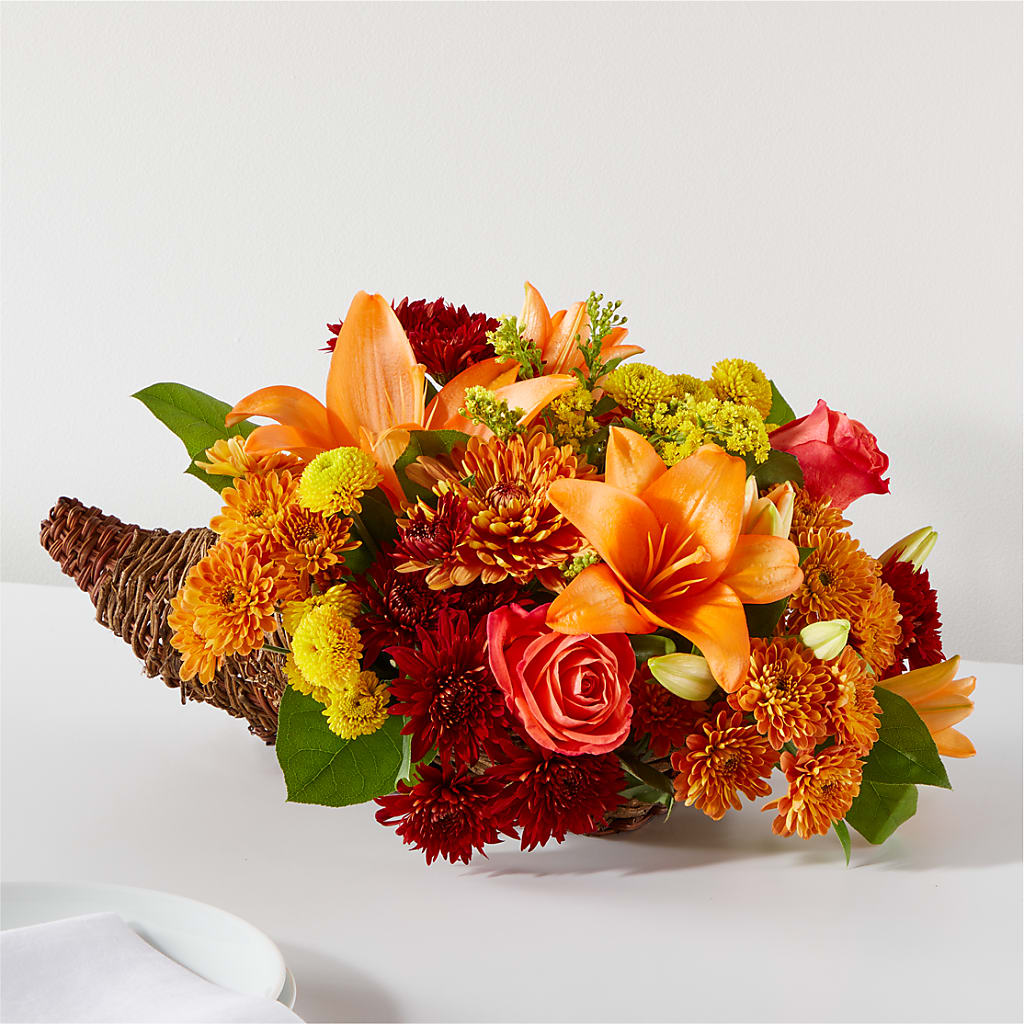 Bouquet of Blessings Cornucopia – Joy Flowers, Hicksville NY