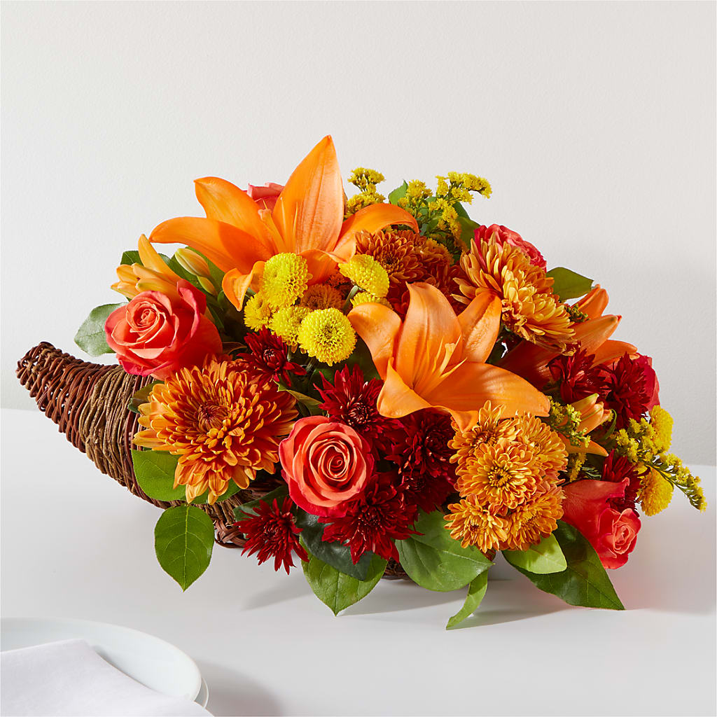 Bouquet of Blessings Cornucopia – Joy Flowers, Hicksville NY