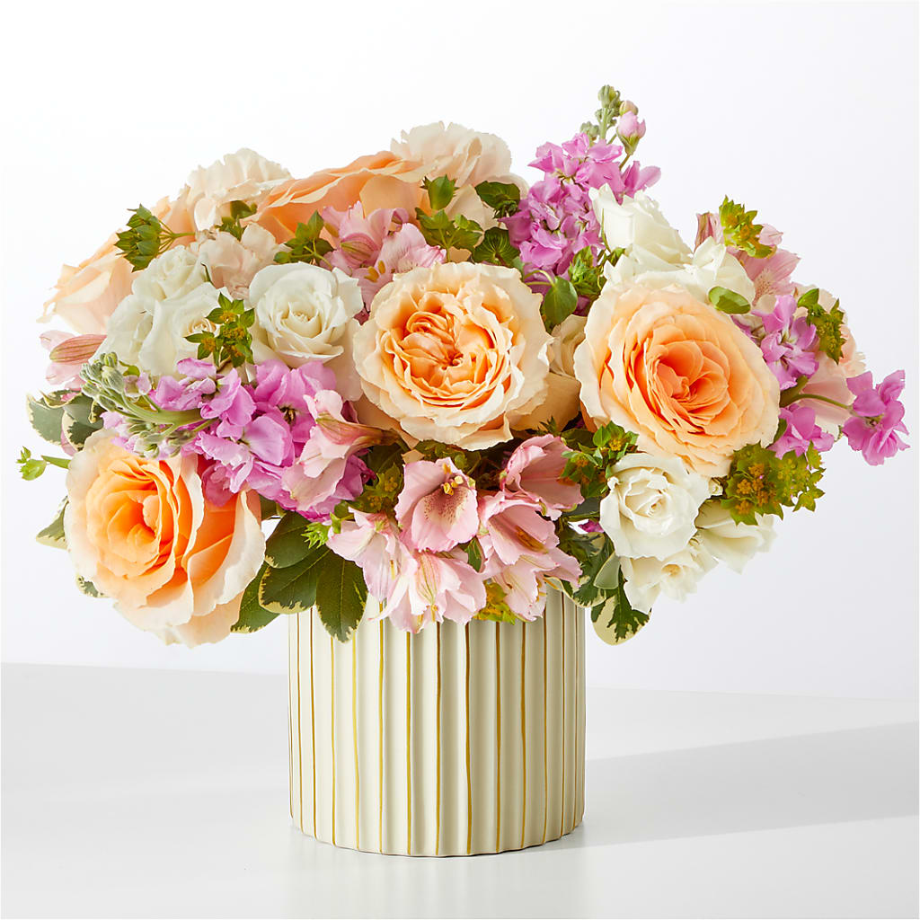 Paradise Bouquet with Ivory Vase – Joy Flowers, Hicksville NY