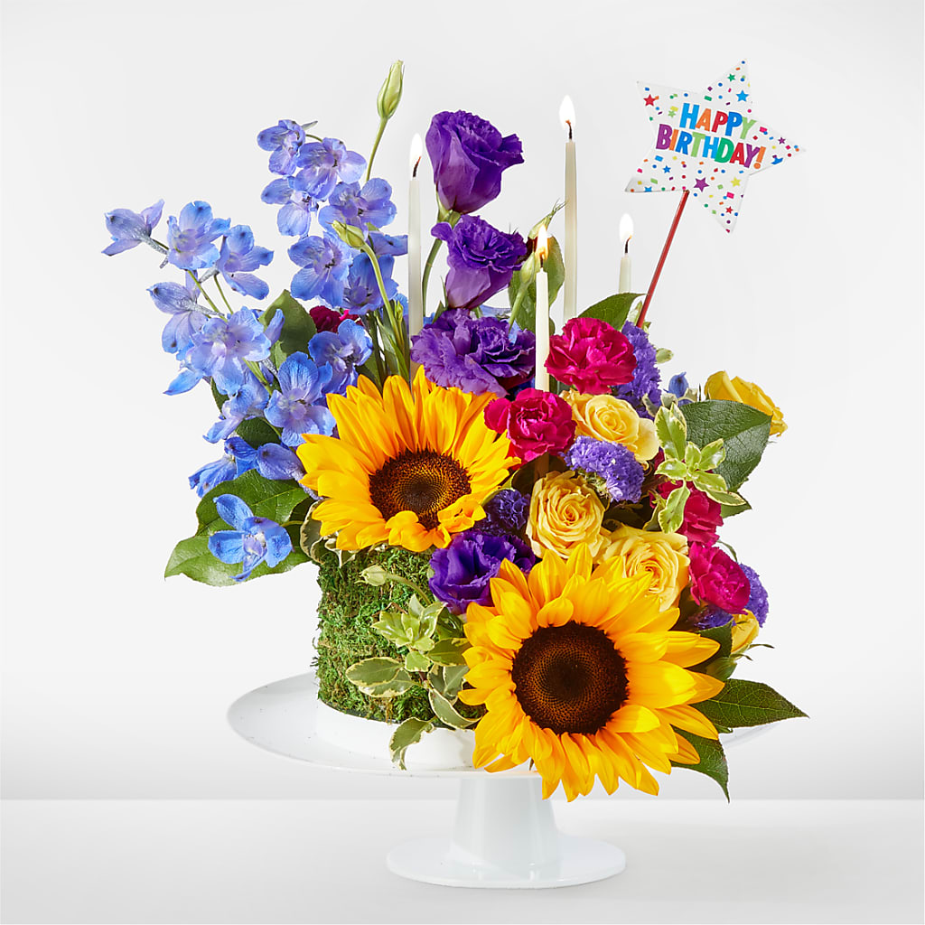 Star of the Day Floral Cake – Joy Flowers, Hicksville NY