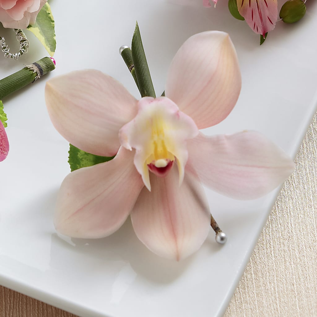 Pink Cymbidium Boutonniere – Joy Flowers, Hicksville NY