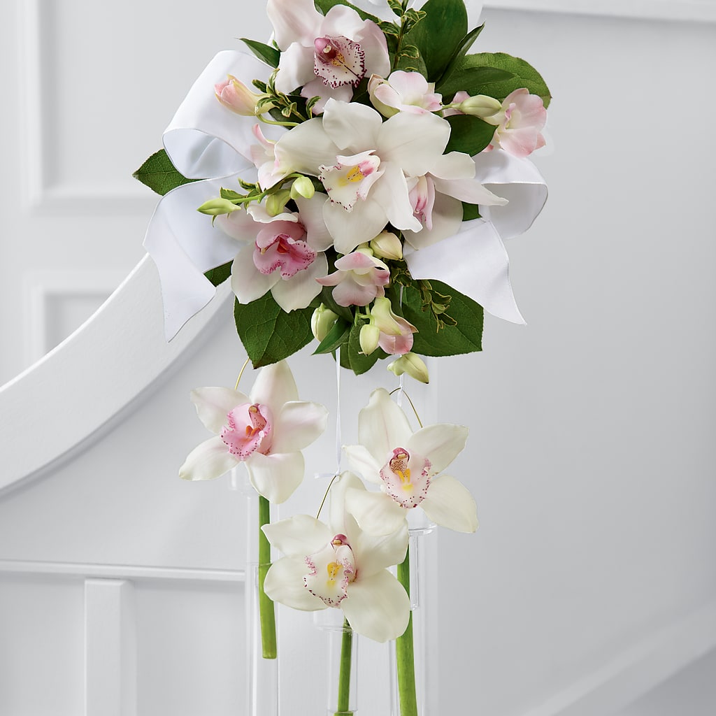 Perfect Entrance Pew Arrangement – Joy Flowers, Hicksville NY