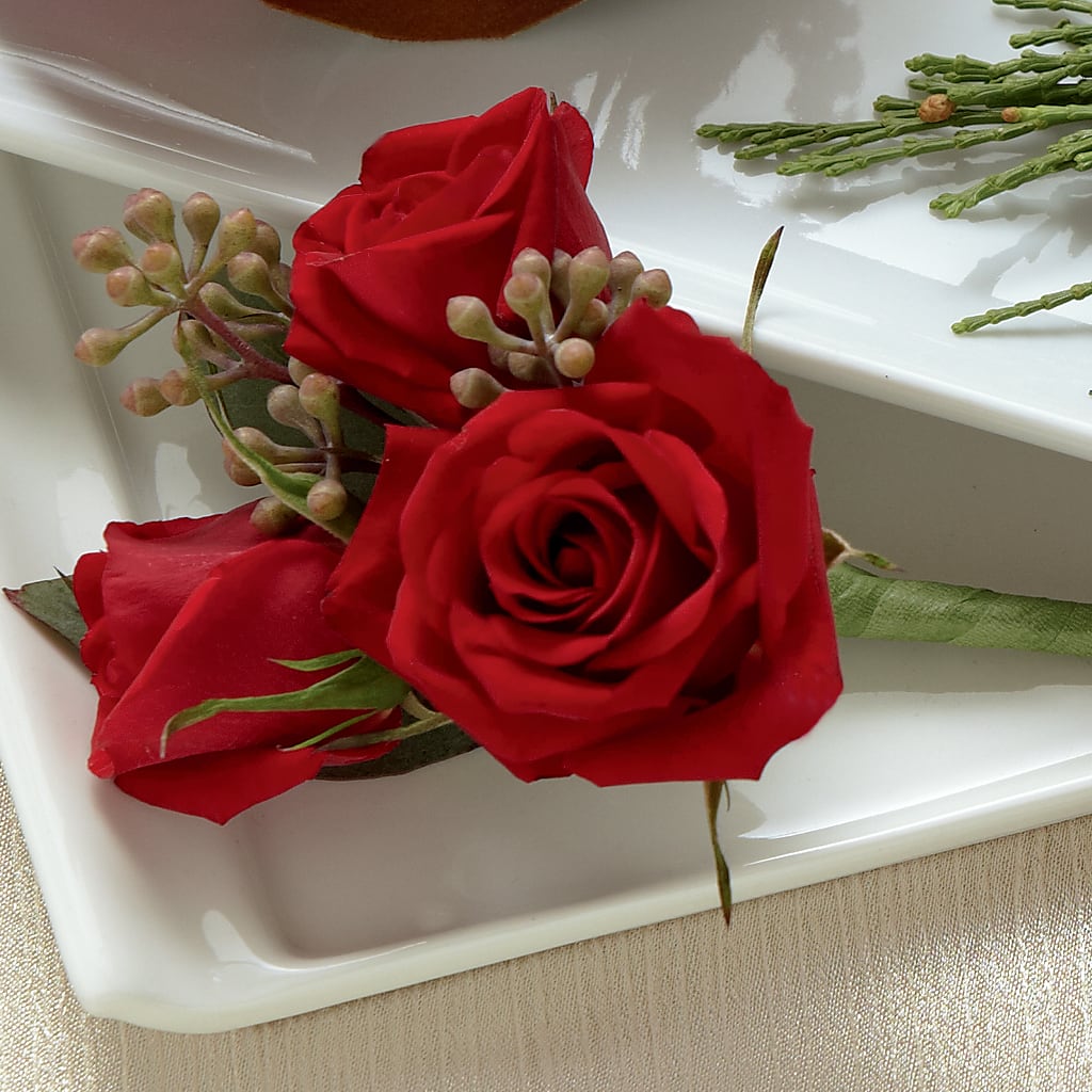 Red Spray Rose Boutonniere – Joy Flowers, Hicksville NY
