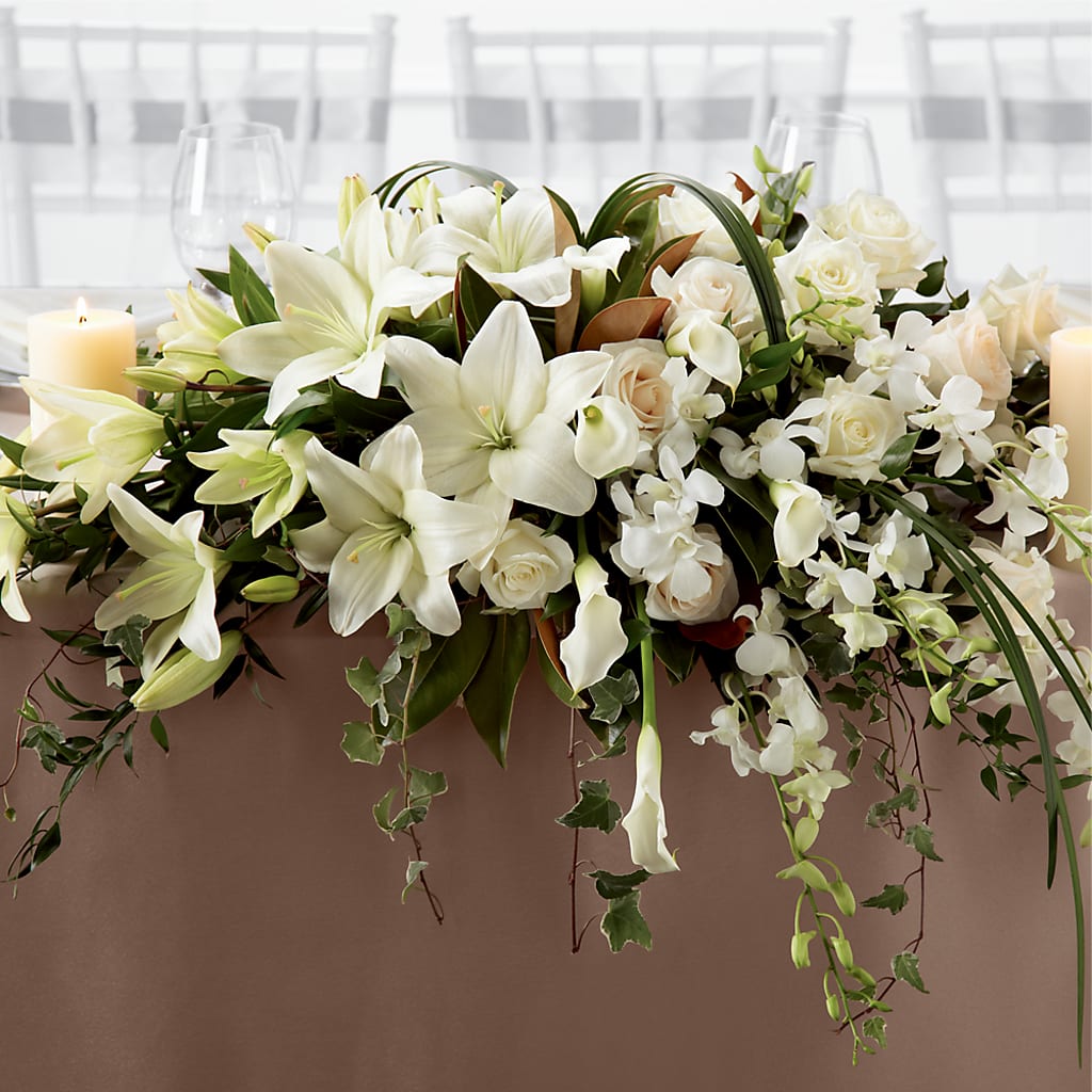 White Linen Arrangement – Joy Flowers, Hicksville NY
