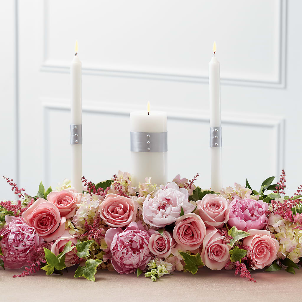 Worldwide Romance Unity Candle Arrangement – Joy Flowers, Hicksville NY