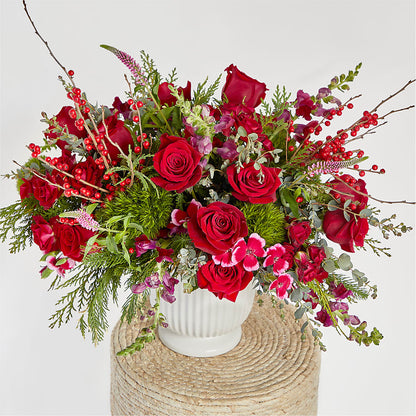 Big Red Bow Bouquet –  Joy Flowers, Hicksville NY