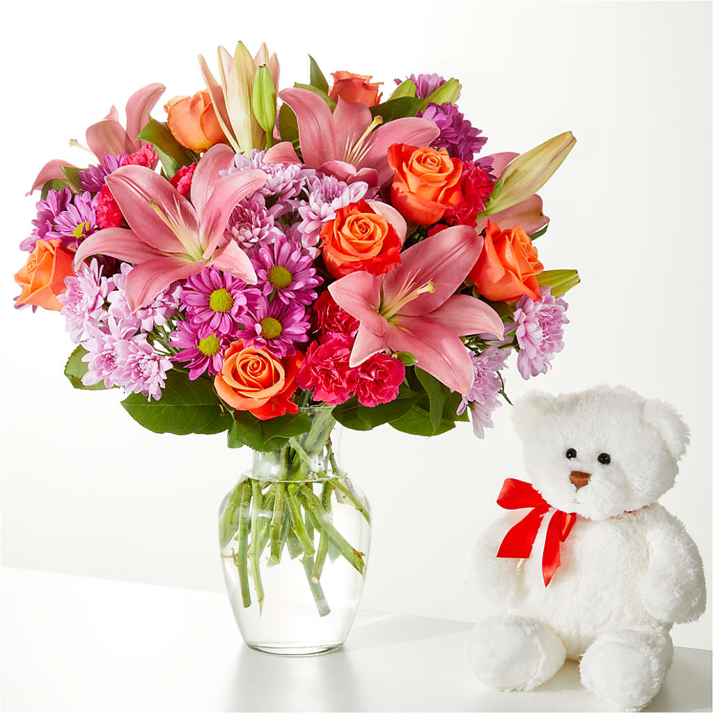 One and Only Bouquet and Bear Bundle –  Joy Flowers, Hicksville NY