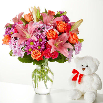 One and Only Bouquet and Bear Bundle –  Joy Flowers, Hicksville NY