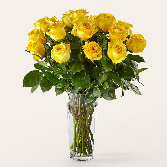 Long Stem Yellow Rose Bouquet –  Joy Flowers, Hicksville NY
