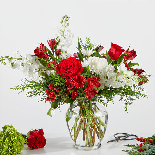 Merry Moment Bouquet – A Florist Original –  Joy Flowers, Hicksville NY