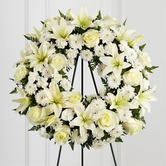 Treasured Tribute Wreath –  Joy Flowers, Hicksville NY