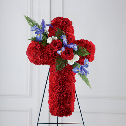 Faithful Hero Floral Cross –  Joy Flowers, Hicksville NY