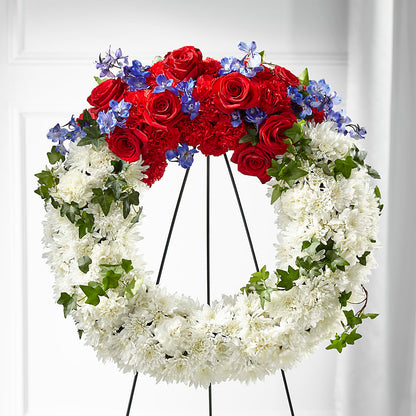 Patriotic Passion Wreath –  Joy Flowers, Hicksville NY