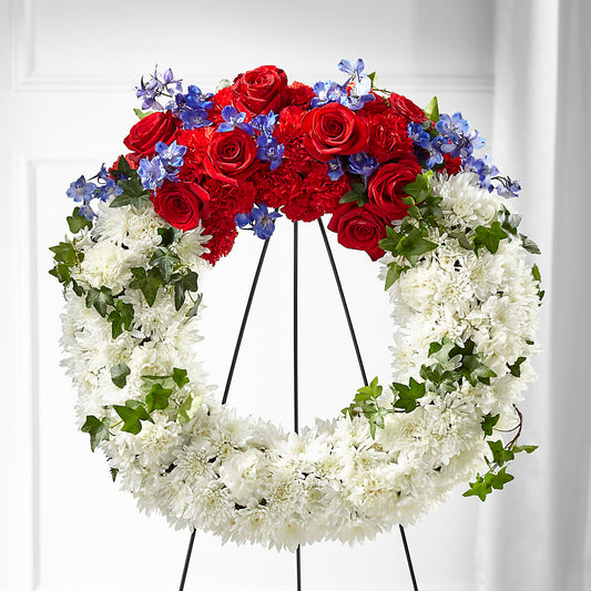 Patriotic Passion Wreath –  Joy Flowers, Hicksville NY