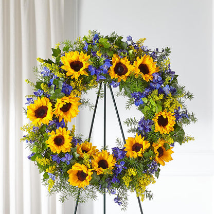 Bright Rays Wreath –  Joy Flowers, Hicksville NY